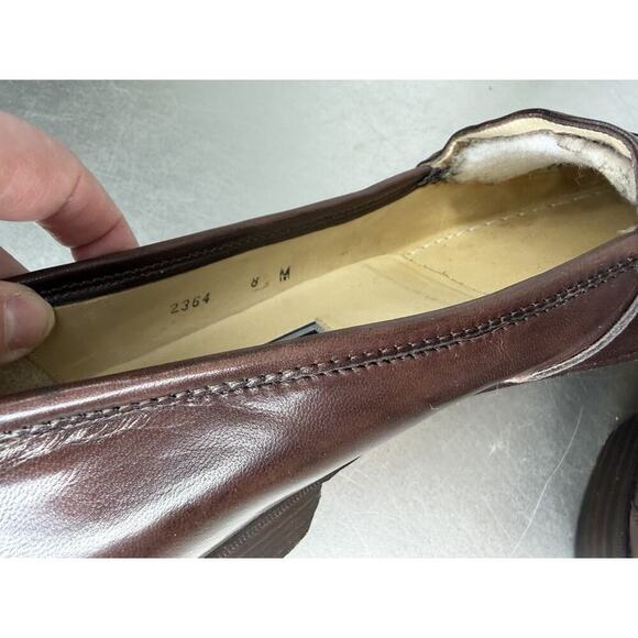 Cole Haan BRAGANO Italy Brown Smooth Leather Loafers Shoes Men’s 8 Womens 9/9.5 main image 6